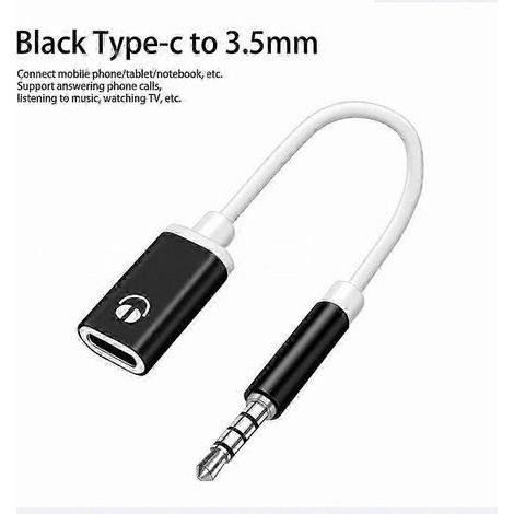 Cable de audio analógico de 3,5 mm macho a USB-C hembra para auriculares, reproductor de MP3 y edición de vídeo en ordenador portátil. (1/5)