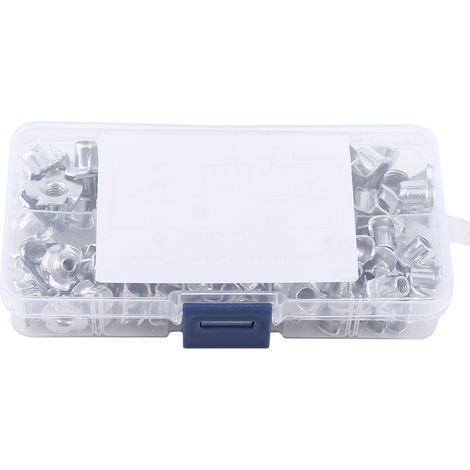 90 pièces inserts à expansion borgnes à 4 griffes en acier carbone M3/M4/M5/M6/M8 pour assemblage meuble bois (1/5)