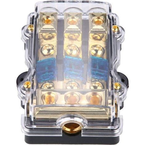 Porte-fusible Ulisem, bloc de distribution de fusibles 24 V 60 A, boîte à fusibles pour circuit audio stéréo de voiture, porte-fusibles 1 à 3 prises (1/4)