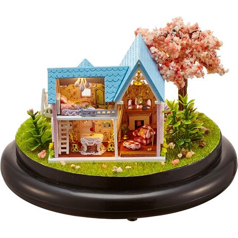 DIY-Minihaus-Bausatz mit LED-Beleuchtung – Geschenkidee für Weihnachten und Geburtstage – Dekoration für Zuhause 2 (1/5)