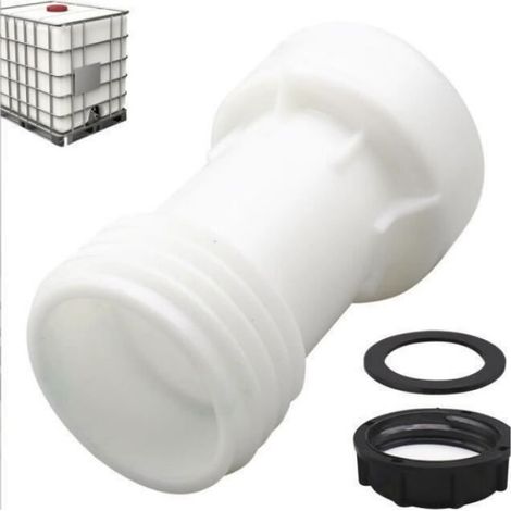 IBC Accessoire de Rservoir - AQSACOKIYA - Adaptateur s60 x 6 Rallonge Entretoise 60mm Vanne Cuve 1000l Plastique COLLECTEUR D\'EAU (1/3)