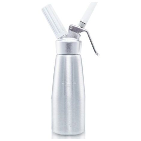 QORVA-TolleTour Distributeur de crème Whipper Siphon à Chantilly Professionnel Aluminium 500ml en acier inoxydable Siphons pour Mousses et Crèmes(Couverture carrée)