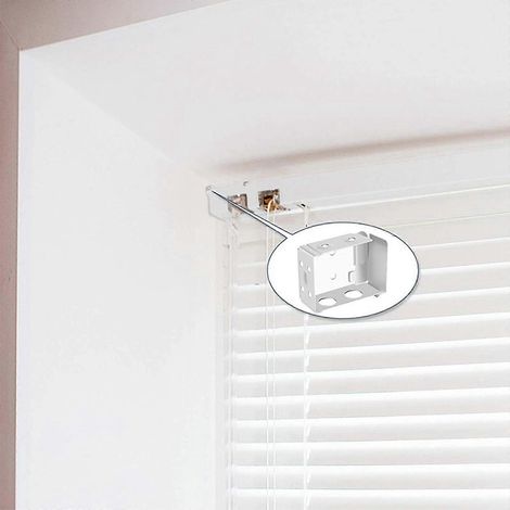 Lot de 6 supports de fixation pour stores, boîtier discret, support de rail supérieur (1/4)