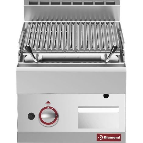 Grill pierre de lave 1 / 2 module grille en fonte- Diamond