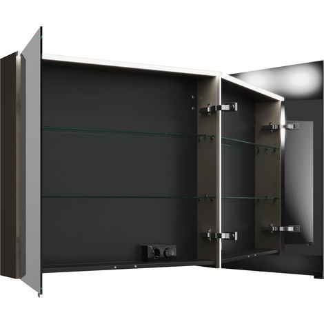Armoires de toilette burgbad Eqio avec éclairage LED à poser, 2