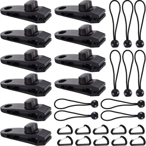 Clip per teloni da tenda, confezione da 30 morsetti per teloni, clip per tende, clip per teloni resistenti, clip per teloni per tende da sole, clip a bocca di coccodrillo per tende, teloni, tende da s (1/5)