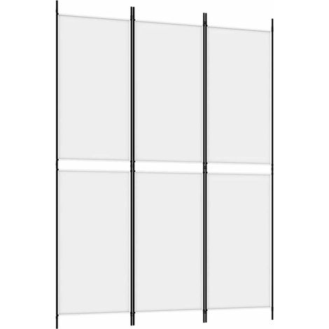 Paravent Cloison de séparation 3 panneaux, Pour Jardin, Balcon, Terrasse Blanc 150x200 cm Tissu OIB3915E (1/5)
