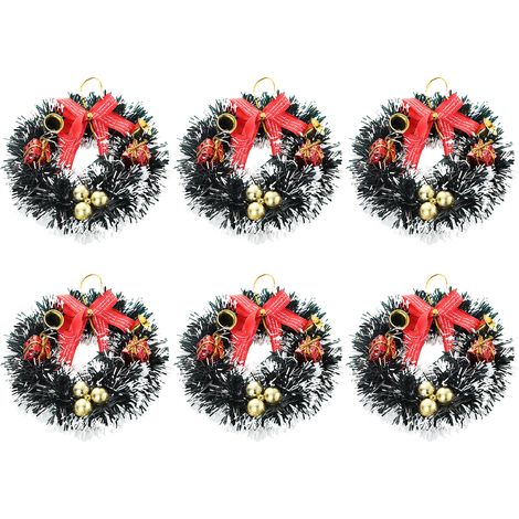 Couronne de Noël avec Bougies, Décoration de Sapin et Guirlande Lumineuse (1/5)