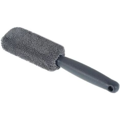 1 cepillo de limpieza para coche, cepillo de microfibra para ruedas, cepillo de lavado y detallado para maletero de coche, cepillo portátil para motocicleta (1/5)
