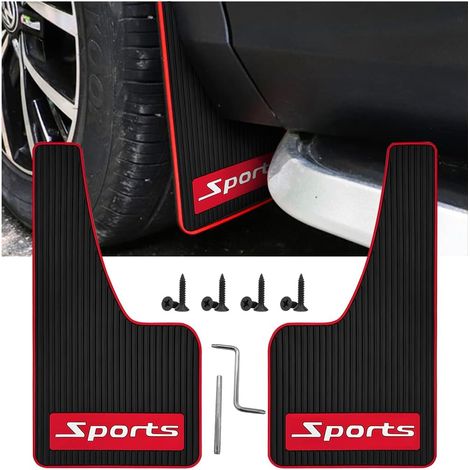 2 Pieces Splash Guards, Car Mudguards, Universal Car Mud Guards, Front and Rear Mud Flaps Splash Guard Accessories (Red) (1/5)