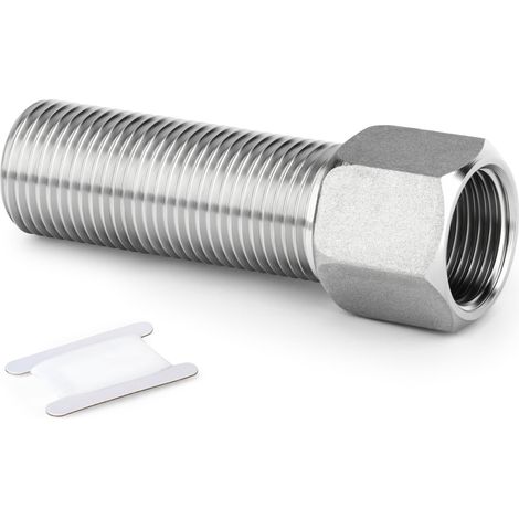 1PCS Raccord de tuyauterie en acier inoxydable 304, Adaptateur hexagonal à rallonge, 1/2" MBSP x 1/2" FBSP, Longueur 80 mm/3.15 pouce (1/5)