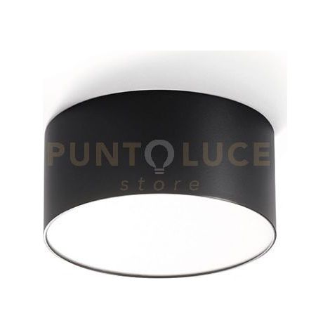GPL243N- PLAFONIERA NERA A LED IN ALLUMINIO 4000K 1360LM 16W D.14CM
