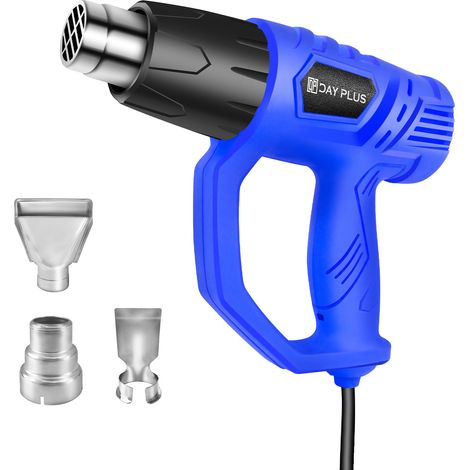 Pistolet à air chaud à deux températures réglables pour le thermo-rétraction, le dégivrage et l'application de film  portable et facile à utiliser pour la réparation automobile et le bricolage.