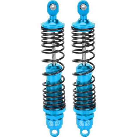 Satz mit 2 110-mm-Metall-Stoßdämpfern für die Hinterachse von TRAXXAS / SLASH 1/10 RC-Cars (blau) (1/5)