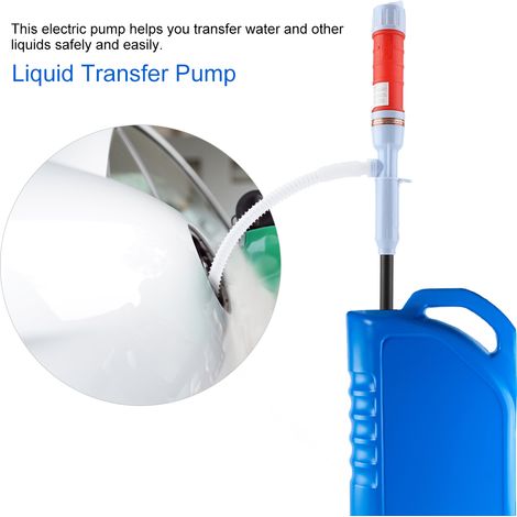 Pompe de transfert liquide électrique à piles pour diesel, huile, eau, aquarium avec tuyau - Rouge (1/5)