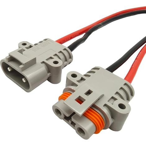 Kit di connettori impermeabili Anderson IP67 8 AWG 50 A per auto, camion, camper e cavi per esterni (1/5)
