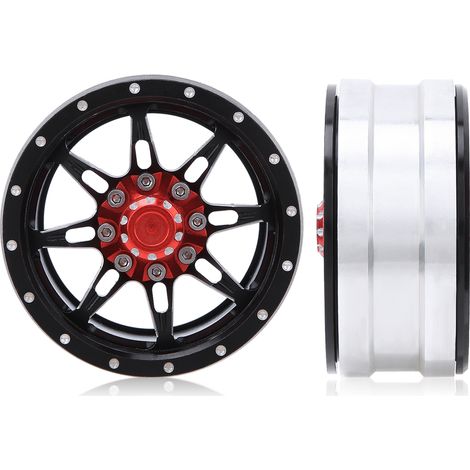 4 moyeux de roue en alliage d'aluminium de 1,9 pouce compatibles avec les modèles réduits de voitures radiocommandées Trx4 Scx10 D90 à l'échelle 1/10. (1/5)