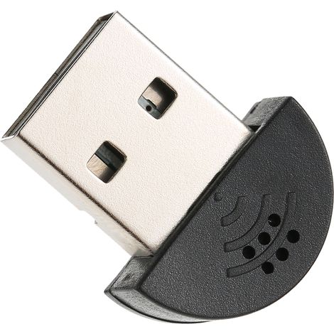 Adaptateur Audio pour Mini microphone USB 2.0, pilote gratuit pour ordinateur portable, ordinateur de bureau, logiciel de reconnaissance vocale Skype / MSN VOIP (1/5)