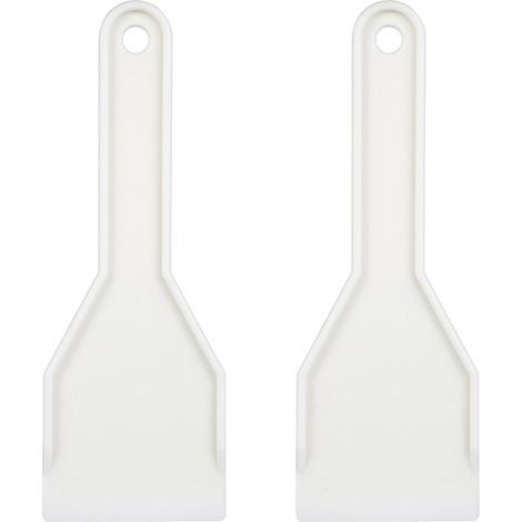 Set de 2 grattoirs à glace en plastique rigide pour dégivrer facilement et en toute propreté votre réfrigérateur ou congélateur (1/4)