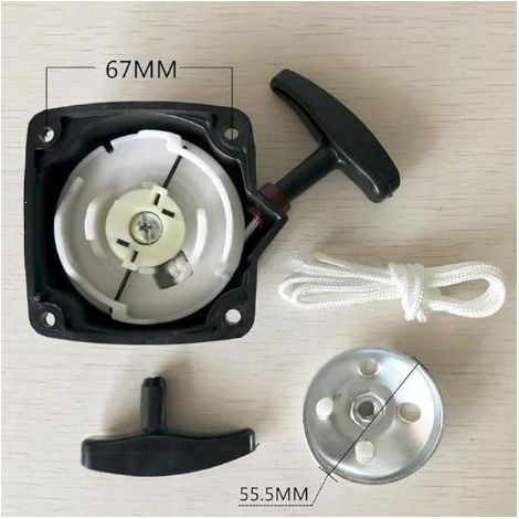 Steel starter pull plate with pulley for 33cc, 43cc and 52cc brush cutters (1/3)