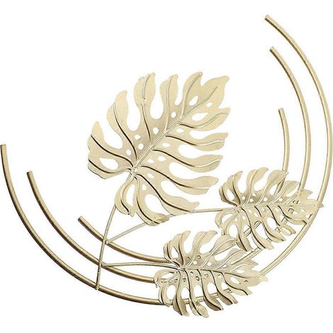 Décoration murale en feuille de fer, ornements muraux en feuille de Monstera -- (1/5)