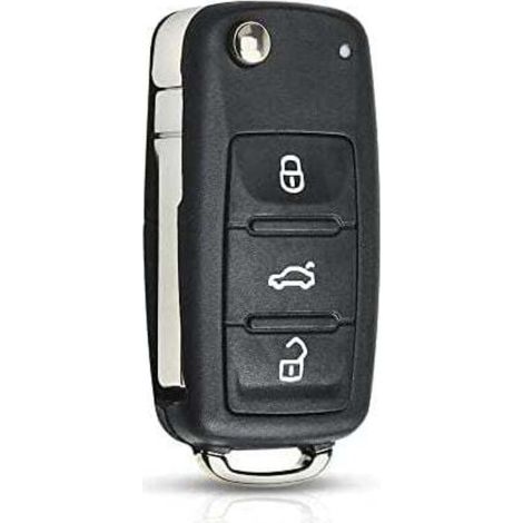 Coque de clé de voiture pliante pour VW Golf Mk6, Polo, Passat, Seat, Skoda – Matériau durable – Remplacement clé usée - T1guan