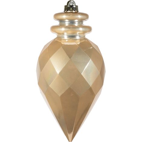 ARPIMEX Ornamento di Natale Diamante Appuntito 11,5 x 25 Cm Plastica Beige