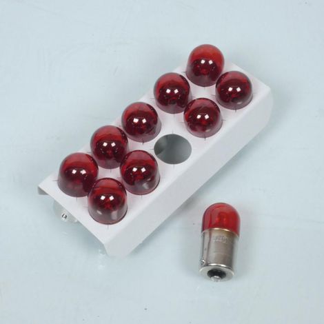 kasten von glühbirnen ba15s 12v 5w rot x10 flosser 402509 für