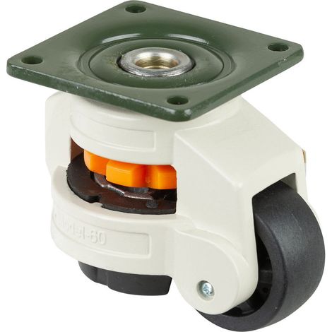 BS-R Heberolle PA Rad Gleitl Platte Tragkr./Rolle 250kg bei 4 Rollen max 2x250kg (1/2)