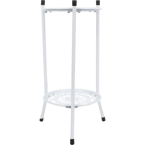 Étagère à Plantes Métallique 2 Niveaux Blanc - Support de Pots de Fleurs, Étagère Décorative pour Jardin et Intérieur (1/5)