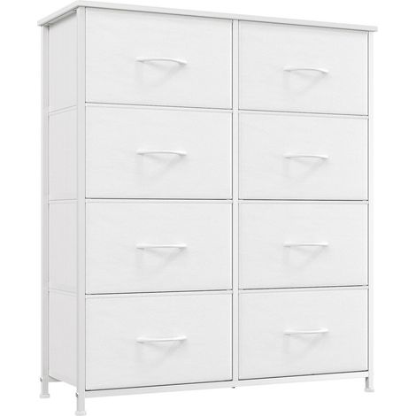 Stoffkommode mit 8 Schubladen, Weiß, 80x30x93 cm (1/5)
