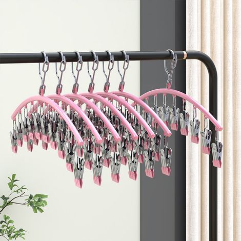 2-teiliges Set mit eng anliegender Hose, pinkfarbener Kleiderbügel zum Aufhängen (1/5)