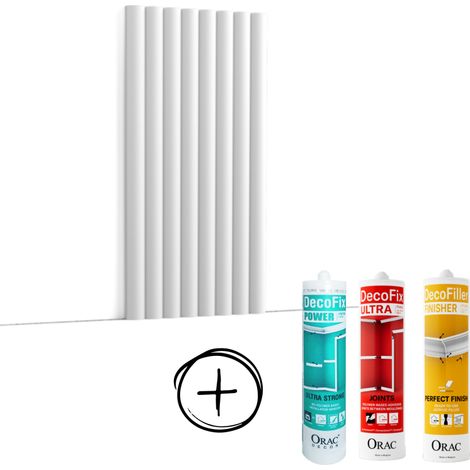 Pack MKP 16 mètres linéaires W110 + colles L200 x H25 x L1,6 cm - L200 x H25 x L1,6 cm - ORAC DECOR