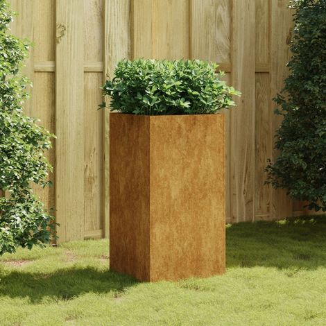 Jardinière Acier Corten 40 X 40 X 80 cm. Aspect Rouille, Très tendance. Jardin, Patio, Balcon (1/5)