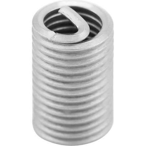 Insert de réparation de filetage, 50 pièces Kit d'insert de réparation de filetage en acier inoxydable, Kit de réparation de douille de vis d'insert fileté autotaraudeur M6 x 1,0 x longueur 3D (1/5)