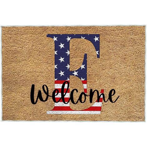 Tapis De Seuil - Tapis D'Entrée Patriote - 60 x 40 cm - Velours Cristal - Anti-Dérapant PVC - Intérieur Extérieur - 1 Pièce (1/4)