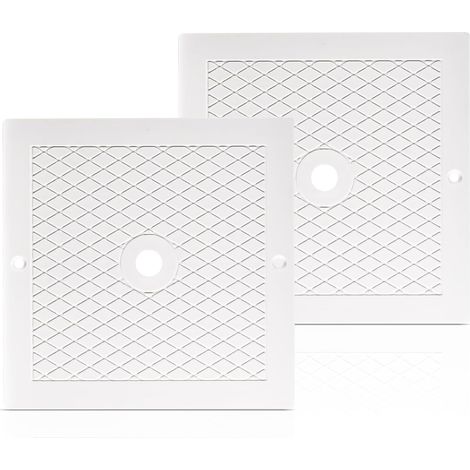 Lot de 2 couvercles de skimmer de piscine de 10 pouces (25,4 cm) – Compatibles avec Hayward SPX1082E, SP1082, SP1085, SP1086 – Couvercle carré robuste en plastique pour piscines enterrées – Blanc (1/5)
