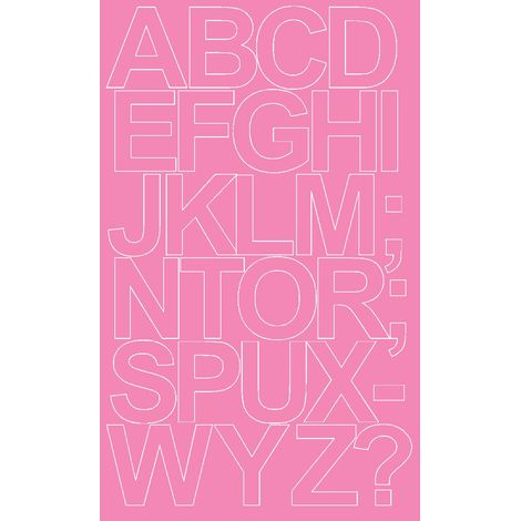 Lettere adesive autoadesive 12 cm, rosa lucide