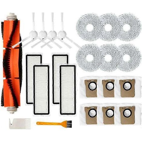 Pièces de rechange pour aspirateur robot-laveur Xiaomi Mijia OMNI Infinite 1S B116 : brosse latérale principale, filtre HEPA, lingette et sac à poussière - JXLGV (1/5)
