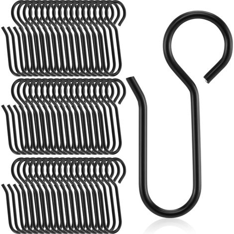Metal curtain/shower curtain track hooks, stainless steel hanging hooks, curtain clips, ceiling decoration hooks (20 pieces) (1/5)