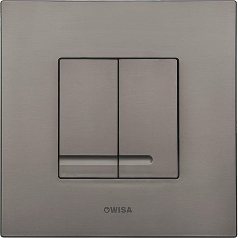 Wisa XS Panneau de commande - carré - 16x16x1 - double chasse - plastique - titane noir brossé