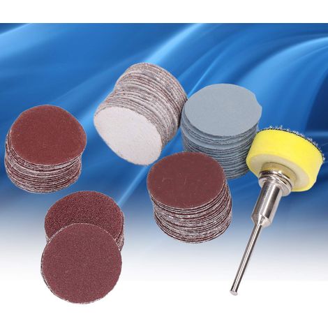 100-teiliges Set mit 25-mm-Schleif- und Polierscheiben (1 Zoll) und 3-mm-Schaftscheiben (1/8 Zoll) für Dremel-Rotationswerkzeuge (1/5)