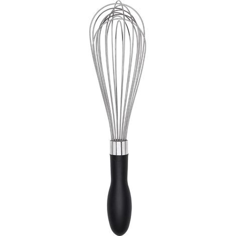 Fouet À Ballons - Tête En Acier Inoxydable - Manche Ergonomique En ABS - Pour Oeufs Meringue Pâtes Sauces - 28 Cm - 1 Pièce (1/4)