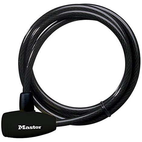 Master Lock 8154EURD Lucchetto Bici con Chiave, 1,8 m Cavo (1/4)