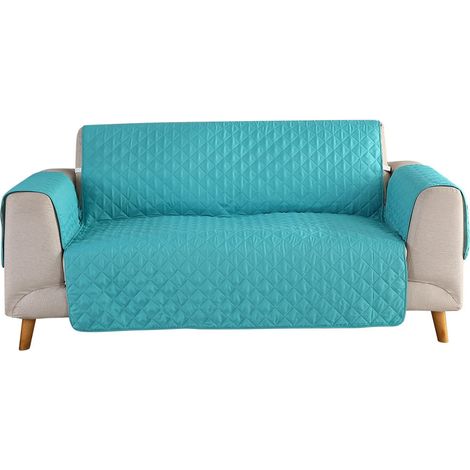 Housse de canapé pour loveseat Polyester Imperméable Antidérapante Lavable en Machine Protection Meuble Vert 130x196cm (1/5)