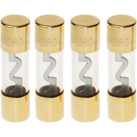 4 Fusibles AGU verre dore 10A 38mm