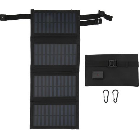 Panneau Solaire Pliable 20W 5.5V USB Portable Monocristallin pour Voyage Camping Extérieur (1/5)
