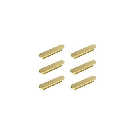6pcs poignées Laiton Brossé Poignee de Meuble Cuisine Or -poignées de placard Poignée de Meuble en Laiton Brossé Entraxe 64mm (1/5)