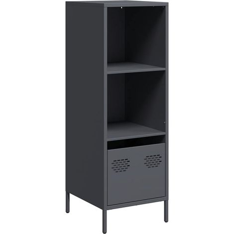Maison Exclusive - Aparador acero gris antracita 35x39x103,5 cm