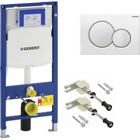 Duofix UP320 Pack Telaio di supporto + Sigma01 Piastra di controllo bianca (UP320-Sigma01-B)